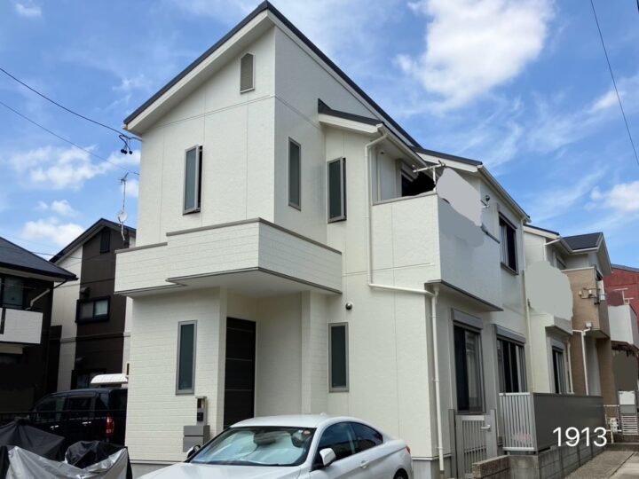 名古屋　守山区　外壁塗装工事　付帯部塗装工事　シーリング工事　カバー工法　♤
