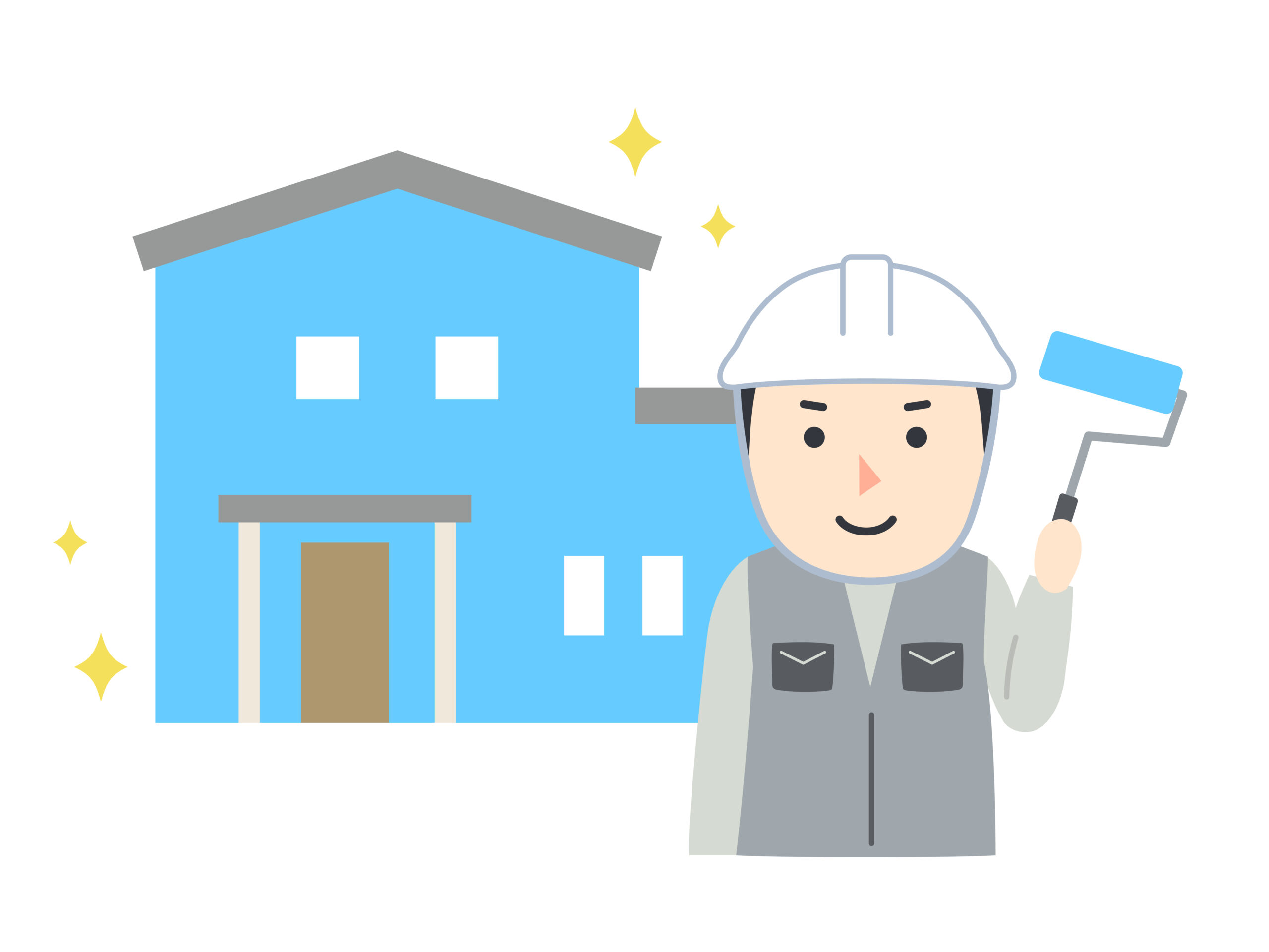 守山区で外壁塗装の現地確認を行っている様子のイメージ