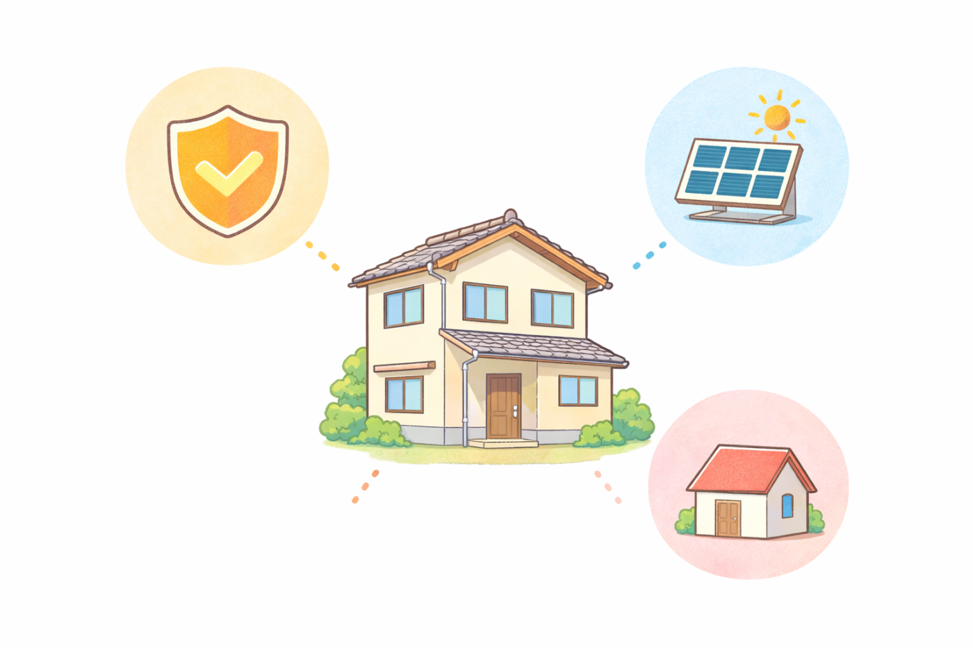 尾張旭市の住宅補助金種別を整理したイラスト図解