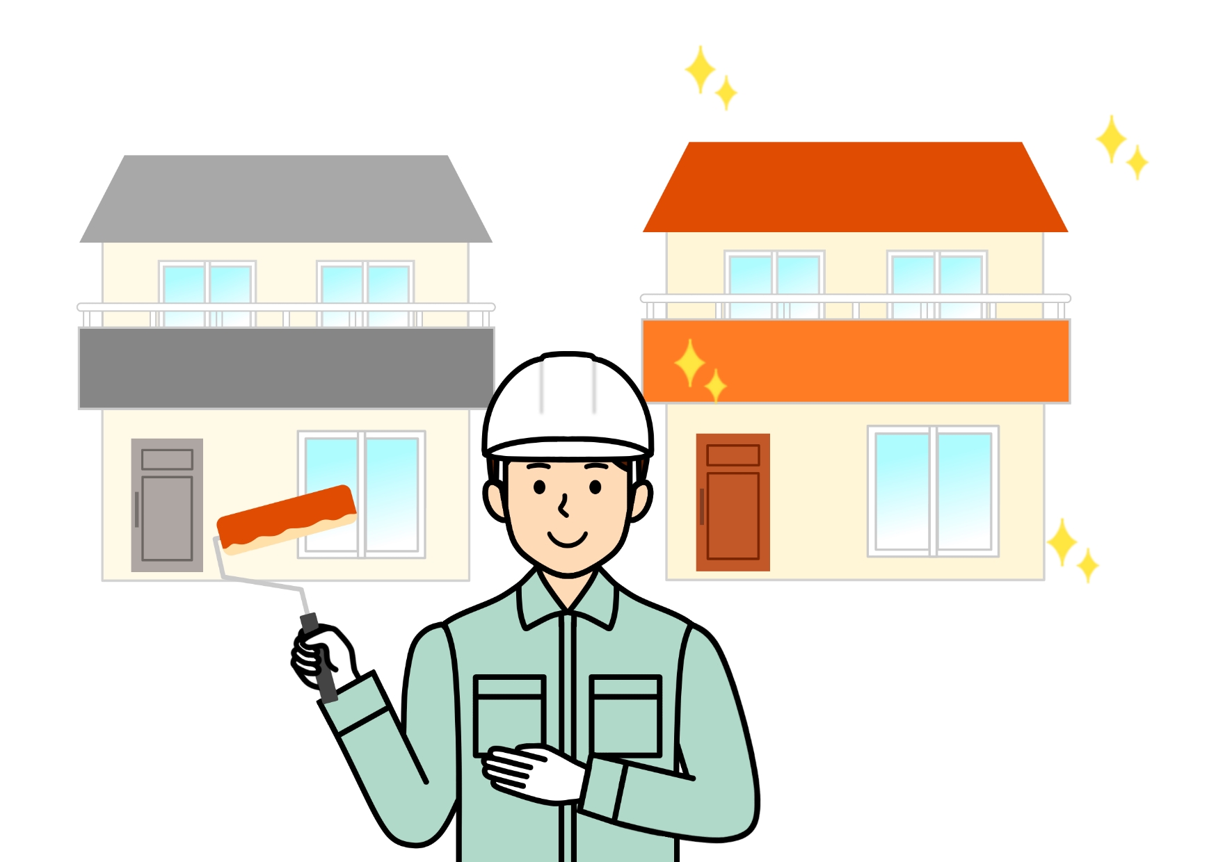 名東区周辺で行われる外壁塗装工事の様子