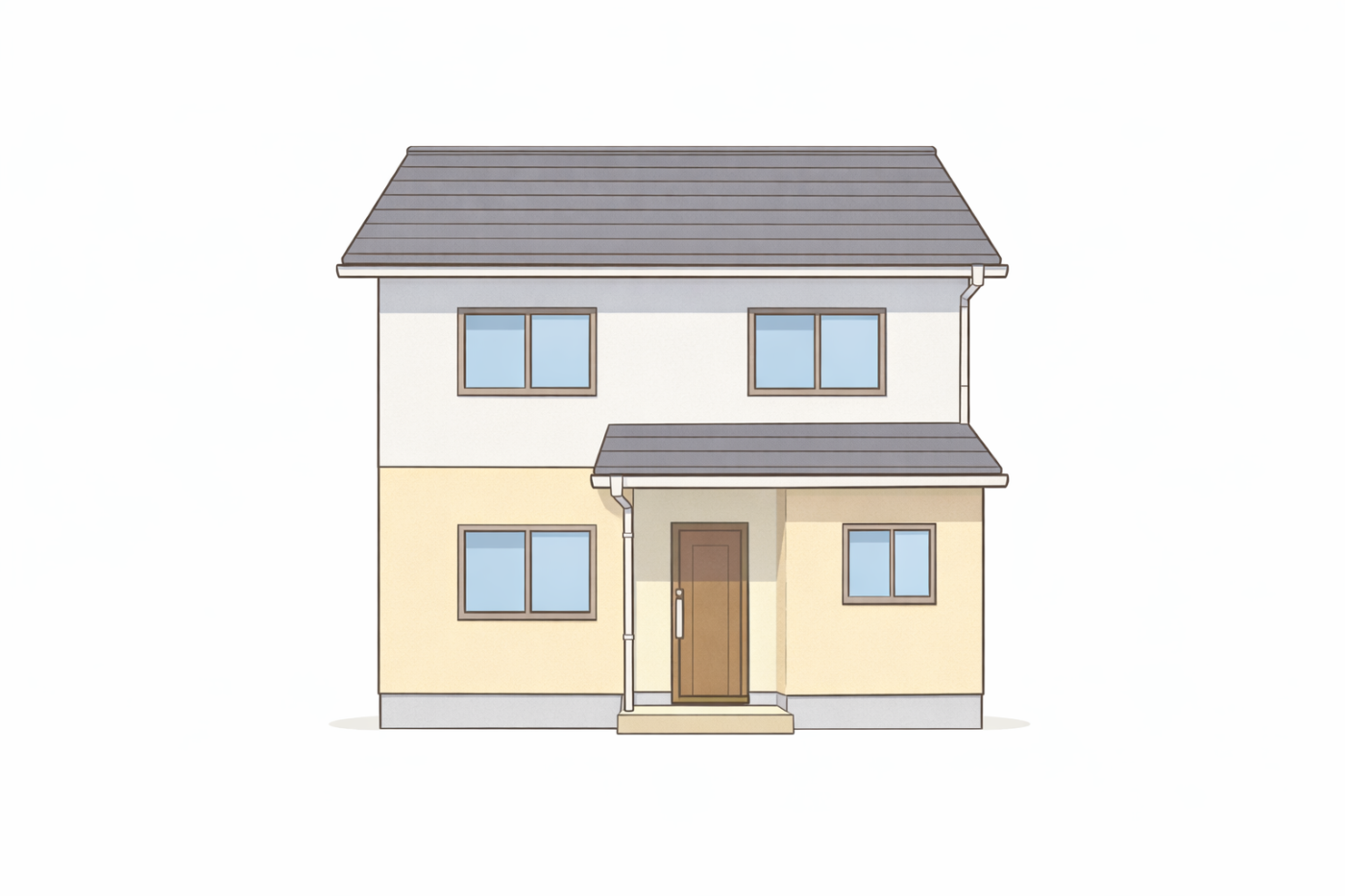 瀬戸市外壁塗装ツートンイメージ